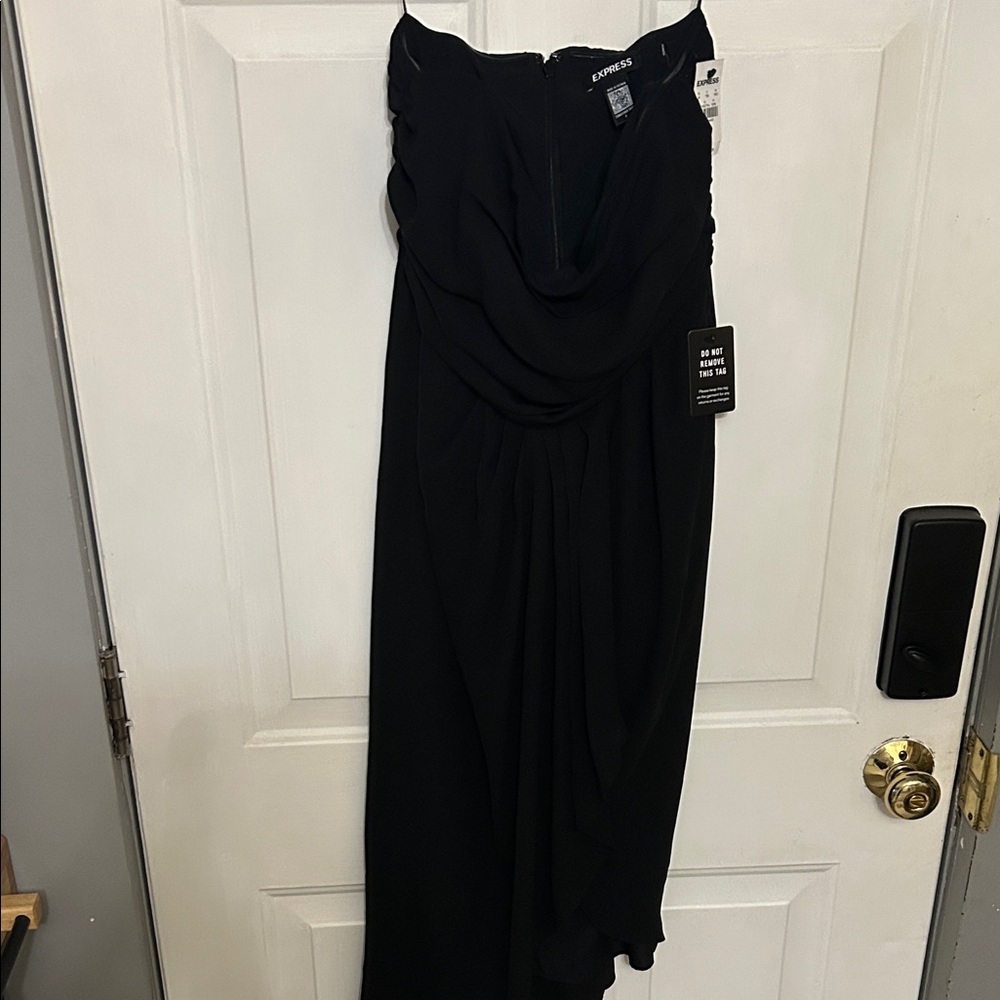 Express Black Strapless Gown